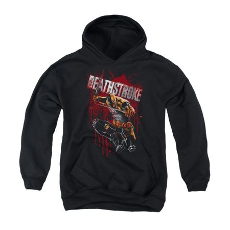 Deathstroke Youth Hoodie Blood Splattered Black Kids Hoody