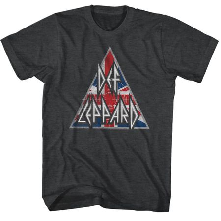 Def Leppard Shirt Britlogo Charcoal Tee T-Shirt