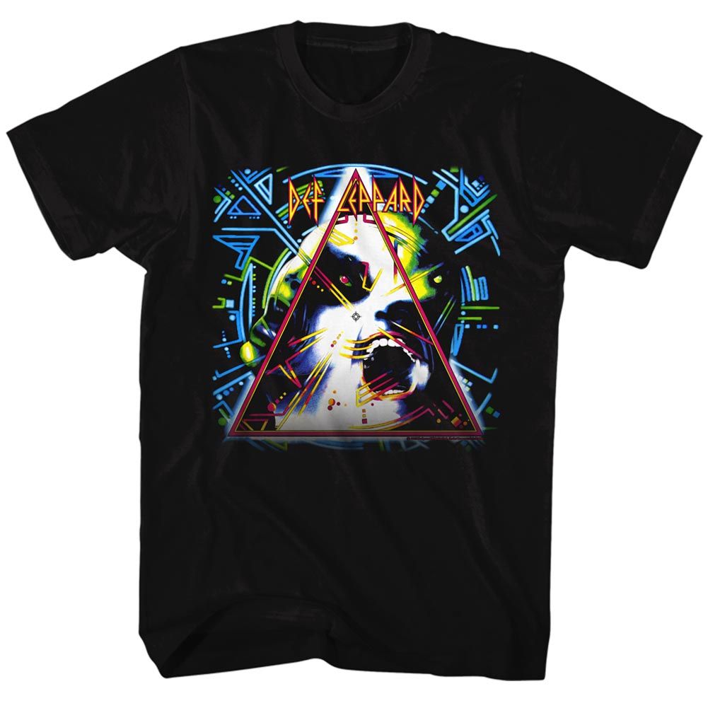 Maglietta Def Leppard Hysteria – Logo Ufficiale Della Band – Uomo, Colore Nero, Cotone Morbido – Taglie Dalla S Alla XXL