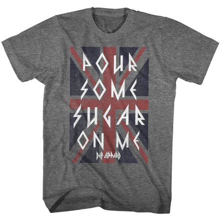 Def Leppard Shirt Pour Some Sugar On Me Dark Grey T-Shirt