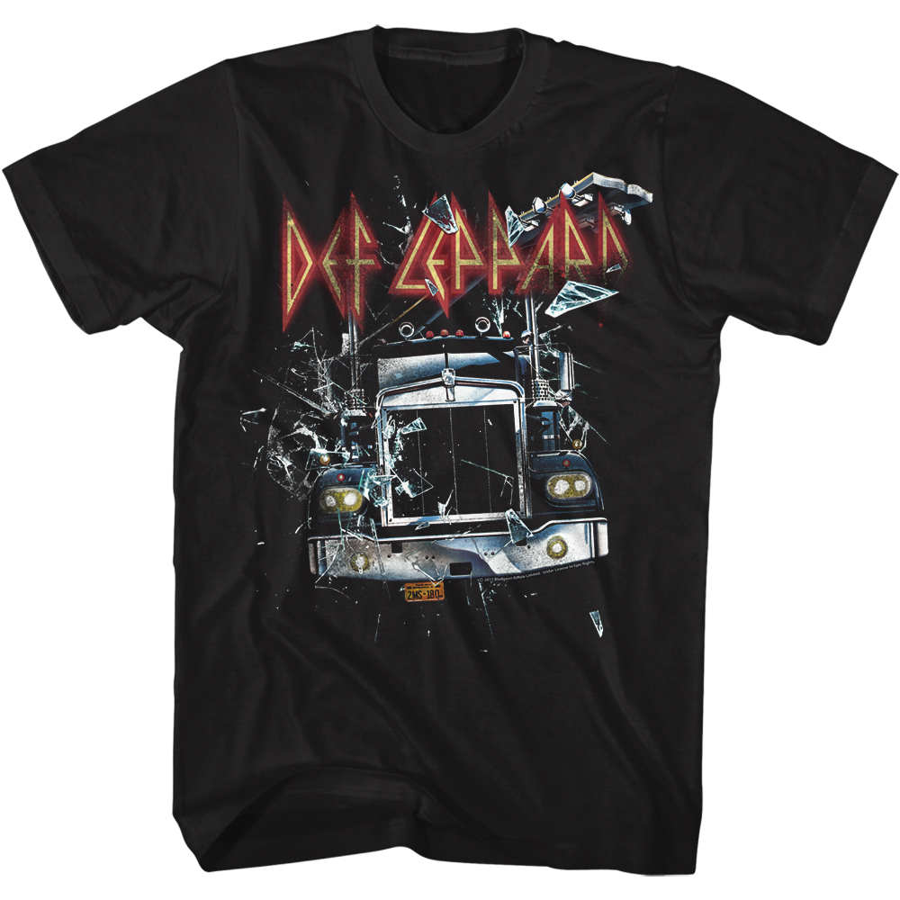 Def Leppard Shirt Semi Truck Black T-Shirt