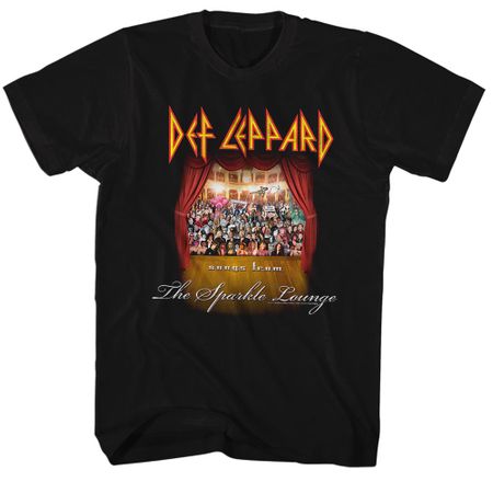 Def Leppard Shirt Sparkle Lounge Black Tee T-Shirt