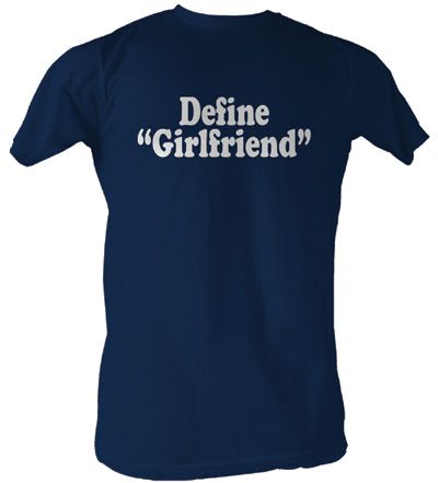 Define Girlfriend Funny Adult Navy Tee T-Shirt