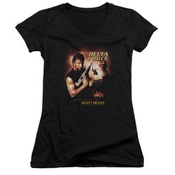 Delta Force 2 Juniors V Neck Shirt Poster Black T-Shirt
