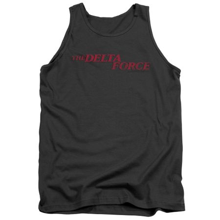 Delta Force Tank Top Distressed Logo Charcoal Tanktop