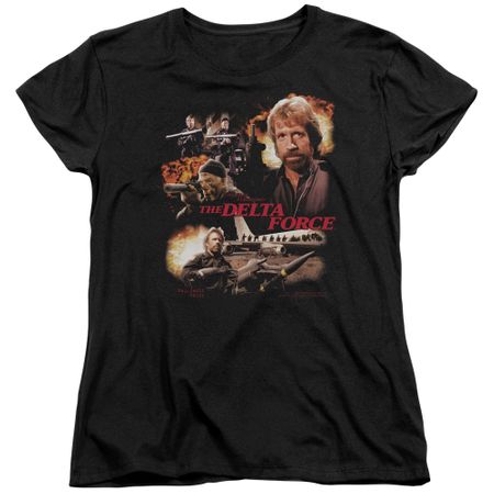 Delta Force Womens Shirt Action Pack Black T-Shirt