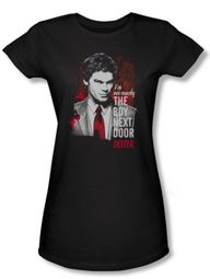 Dexter Juniors Shirt Boy Next Door Black T-shirt Tee