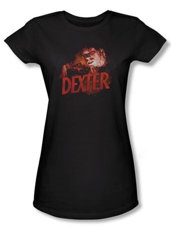 Dexter Juniors Shirt Drawing Black T-shirt Tee
