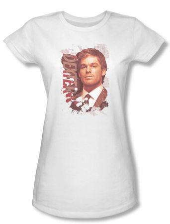 Dexter Juniors Shirt Splatter White T-shirt Tee