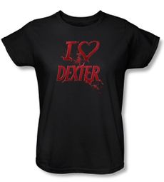 Dexter Ladies Shirt I Heart Dexter Black  T-Shirt Tee