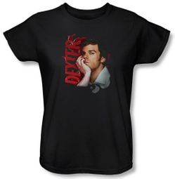 Dexter Ladies Shirt Layered Black T-Shirt Tee