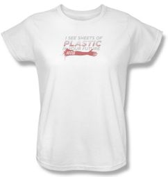 Dexter Ladies Shirt Plastic Prediction White T-Shirt Tee
