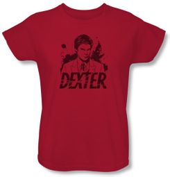 Dexter Ladies Shirt Splatter Red T-Shirt Tee
