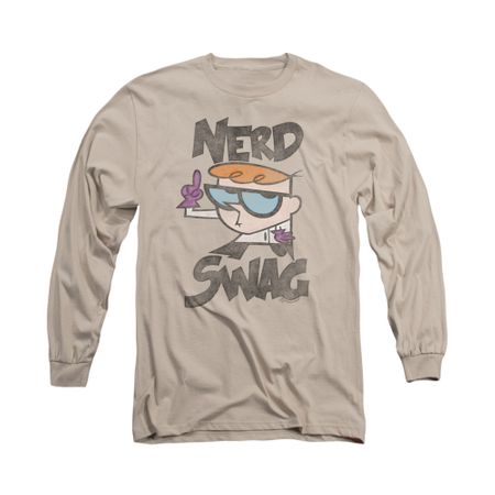 Dexter's Laboratory Nerd Swag Long Sleeve Sand Tee T-Shirt