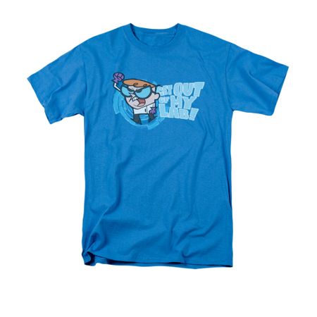 Dexter's Laboratory Shirt Get Out Adult Turquoise Tee T-Shirt
