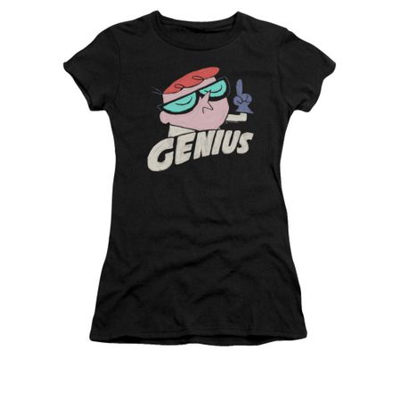 Dexter's Laboratory Shirt Juniors Genius Black Tee T-Shirt