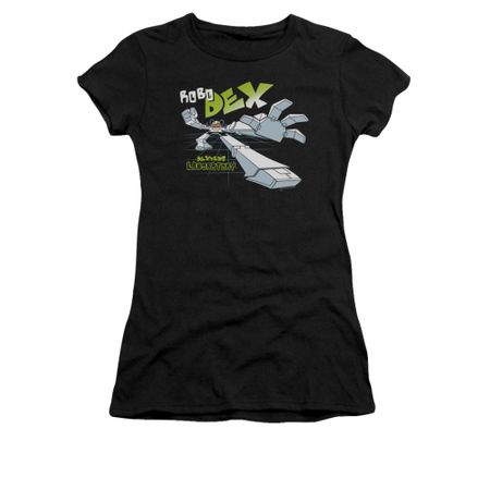 Dexter's Laboratory Shirt Juniors Robo Dex Black Tee T-Shirt