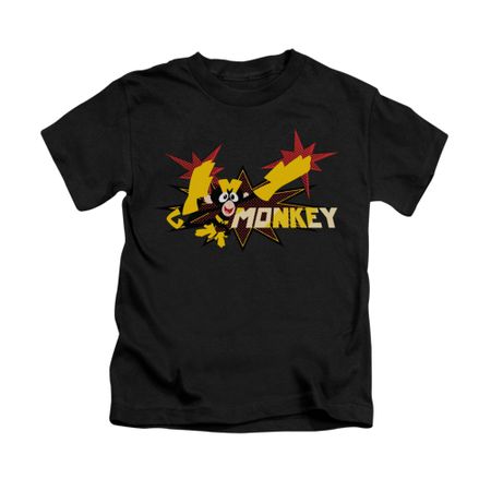 Dexter's Laboratory Shirt Kids Monkey Black Youth Tee T-Shirt