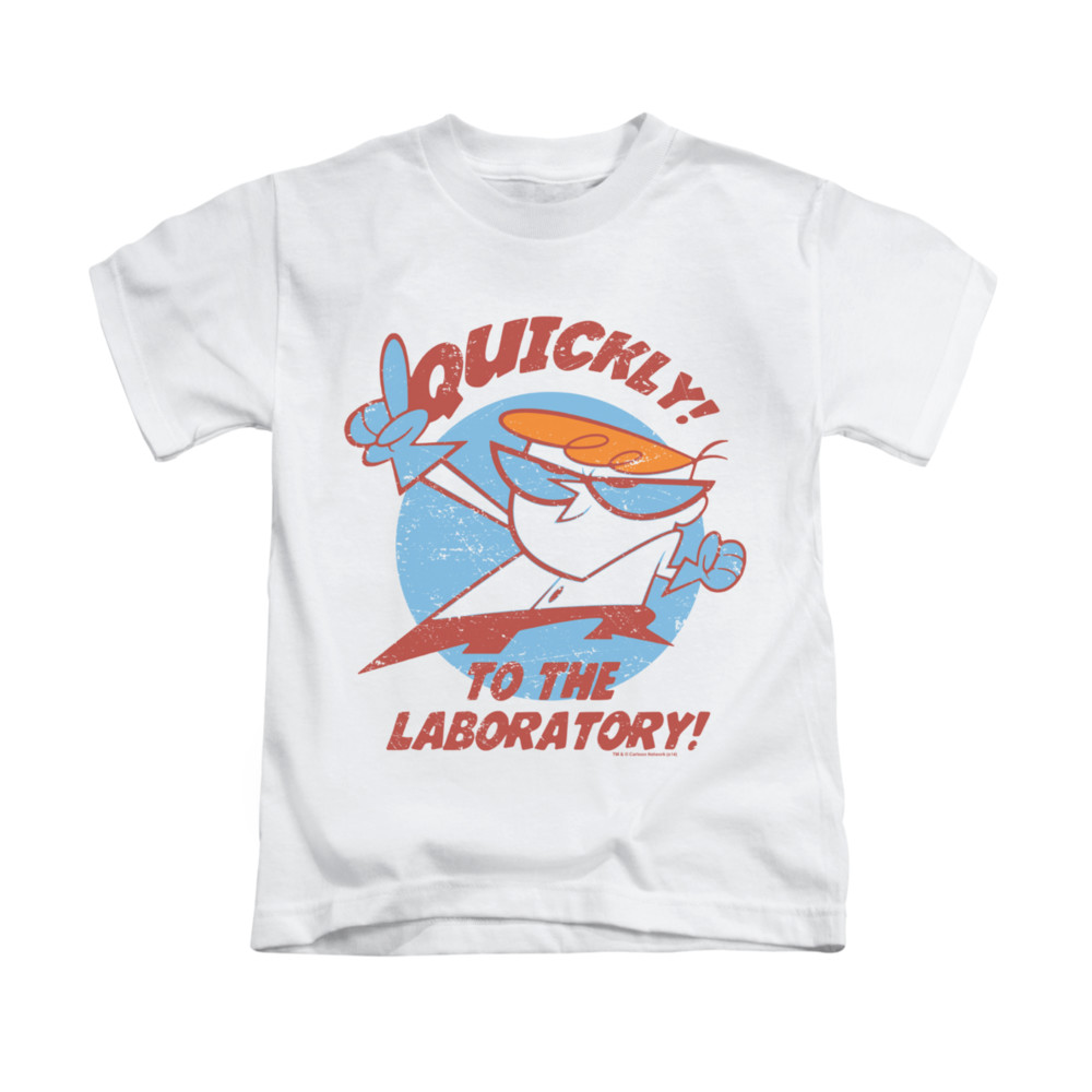 Dexter's Laboratory Shirt Kids Quickly White Youth Tee TShirt Dexter