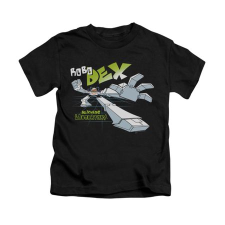 Dexter's Laboratory Shirt Kids Robo Dex Black Youth Tee T-Shirt
