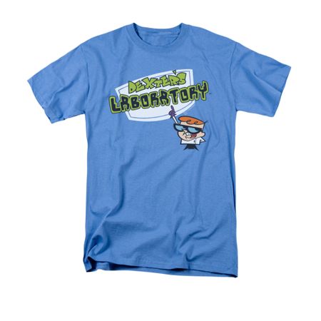 Dexter's Laboratory Shirt Logo Adult Carolina Blue Tee T-Shirt