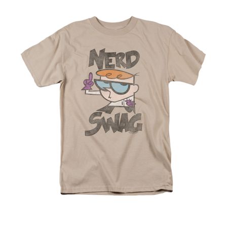 Dexter's Laboratory Shirt Nerd Swag Adult Sand Tee T-Shirt