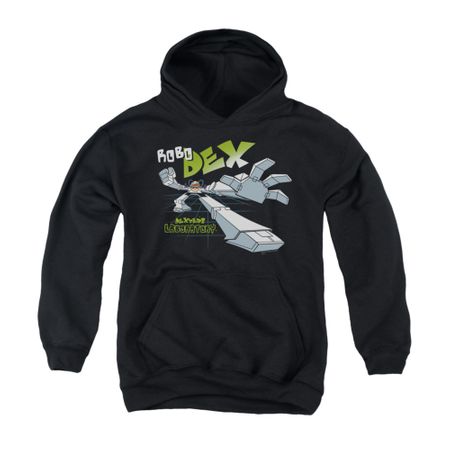 Dexter's Laboratory Youth Hoodie Robo Dex Black Kids Hoody