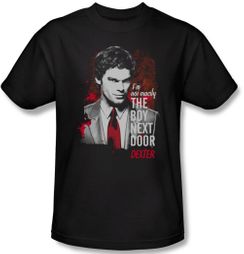 Dexter Shirt Boy Next Door Adult Black T-Shirt Tee
