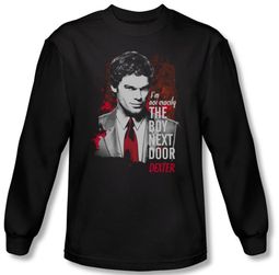 Dexter Shirt Boy Next Door Black Long Sleeve T-Shirt Tee