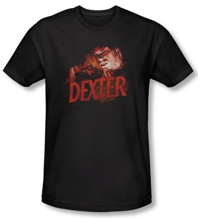 Dexter Shirt Drawing Adult Black T-Shirt Tee