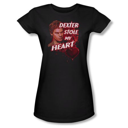 Dexter Shirt Juniors Stole My Heart Black T-Shirt