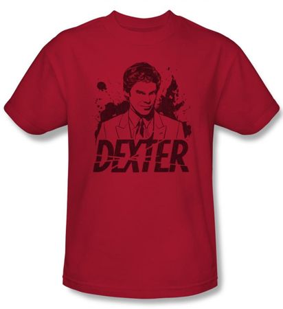 Dexter Shirt Splatter Adult Red T-Shirt Tee