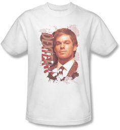 Dexter Shirt Splatter Adult White T-Shirt Tee