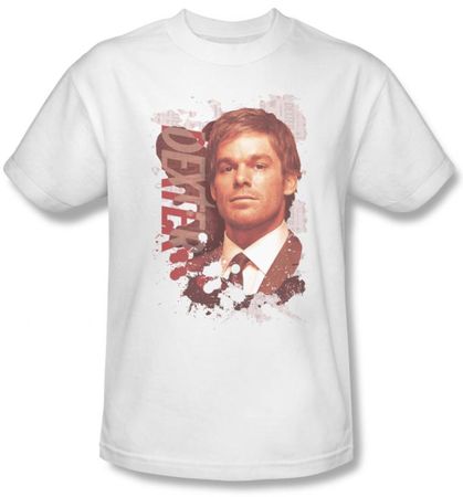 Dexter Shirt Splatter Adult White T-Shirt Tee