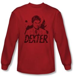 Dexter Shirt Splatter Red Long Sleeve T-Shirt Tee