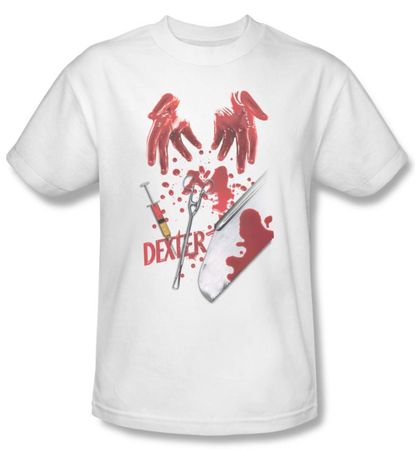 Dexter Shirt Tools Of The Trade Adult White T-Shirt Tee
