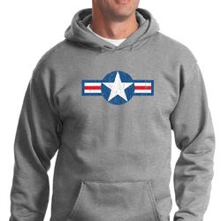 Distressed Air Force Star Hoodie