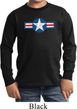 Distressed Air Force Star Kids Long Sleeve Shirt