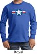 Distressed Air Force Star Kids Long Sleeve Shirt