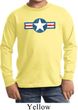 Distressed Air Force Star Kids Long Sleeve Shirt