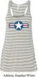 Distressed Air Force Star Ladies Flowy Racerback Tanktop