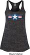 Distressed Air Force Star Ladies Flowy Racerback Tanktop