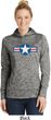 Distressed Air Force Star Ladies Moisture Wicking Hoodie