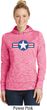 Distressed Air Force Star Ladies Moisture Wicking Hoodie