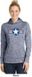 Distressed Air Force Star Ladies Moisture Wicking Hoodie