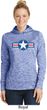 Distressed Air Force Star Ladies Moisture Wicking Hoodie