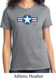 Distressed Air Force Star Ladies Shirt