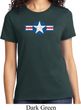 Distressed Air Force Star Ladies Shirt
