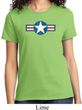 Distressed Air Force Star Ladies Shirt