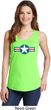 Distressed Air Force Star Ladies Tank Top